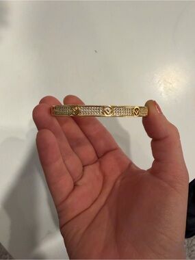 Fendi Gold Logo Bangle Bracelet